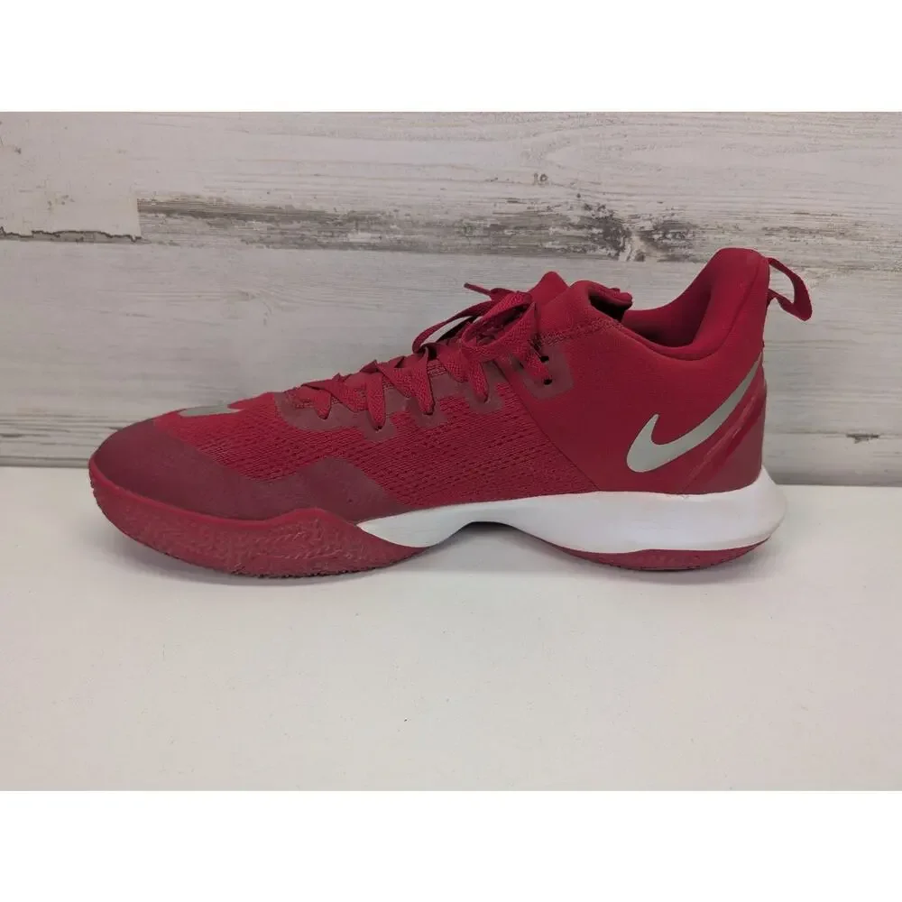 Nike Zoom Live II Shoes Mens Size 15 Red White Basketball Sneakers 942802-603